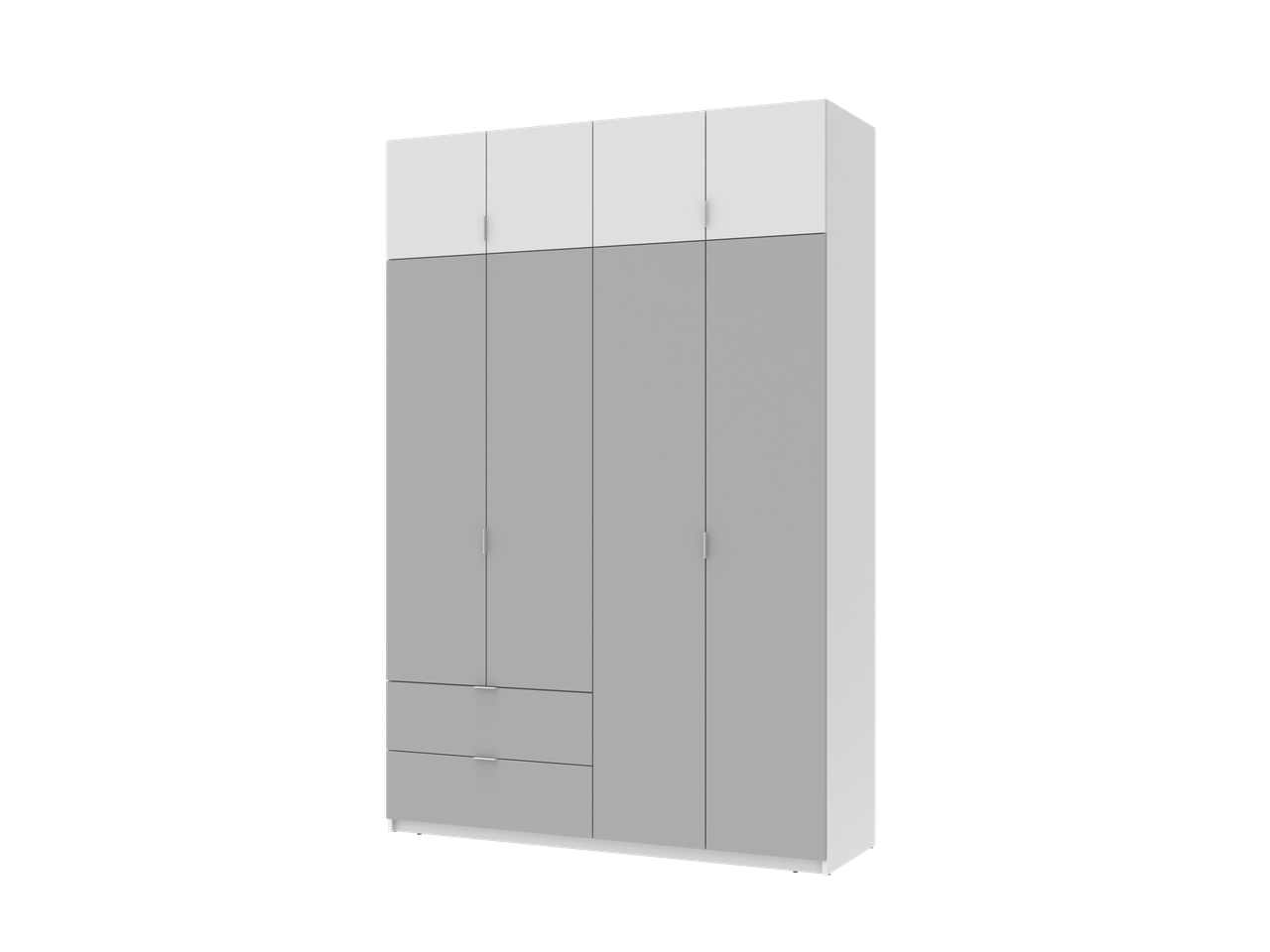 Шкаф распашной для одежды Doros Лукас 180х50х240 см Белый/Серый (80737073)