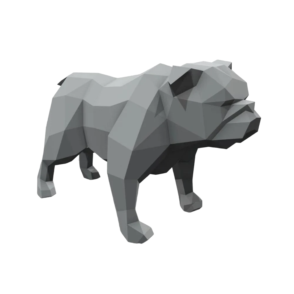 Скульптура полигональная Английский Бульдог (13662873)