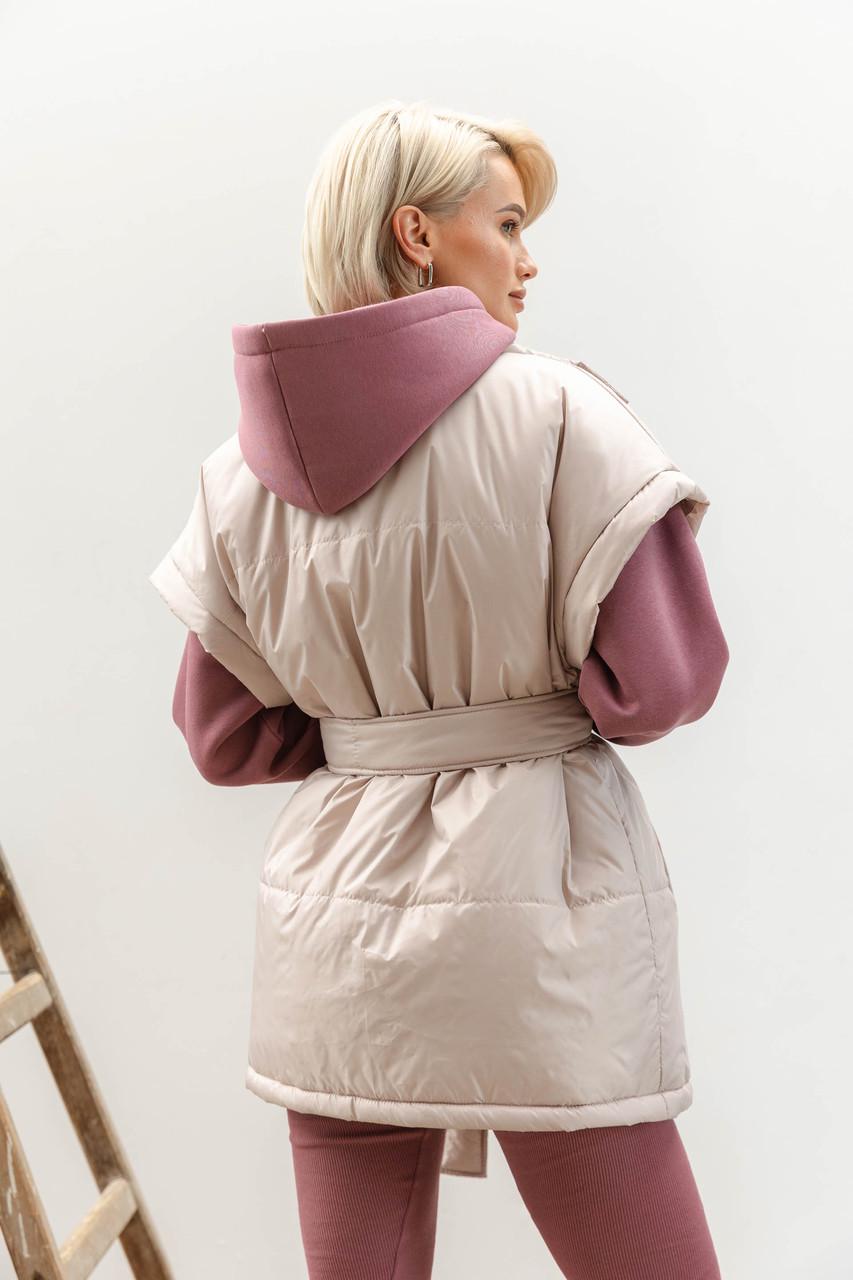 Жилет женский S-M Бежевый (1926797714) - фото 5 Жилет женский S-M Бежевый (1926797714) - фото 5