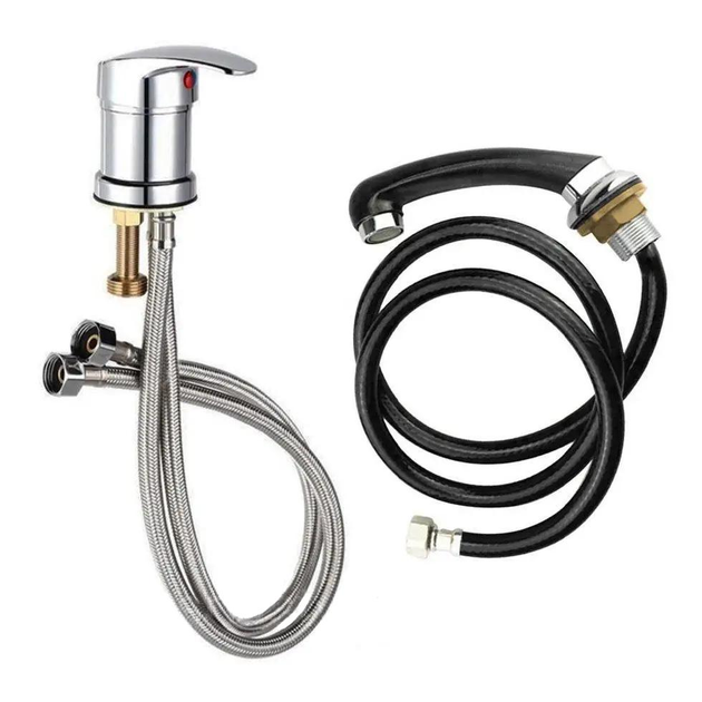 Смеситель для парикмахерской Hydronord с вытяжной воронкой 2 отверстия (СМБ) Смеситель для парикмахерской Hydronord с вытяжной воронкой 2 отверстия (СМБ)