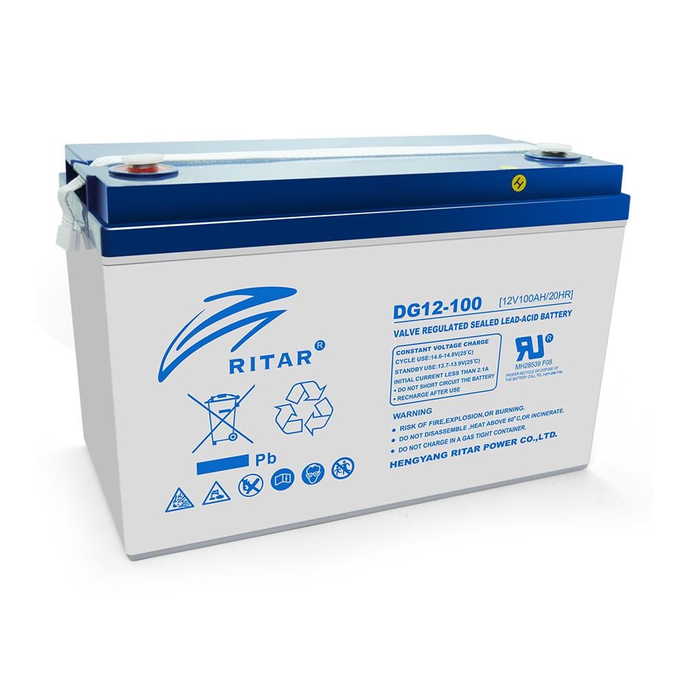Батарея акумуляторна GEL RITAR DG12-100 Gray Case 12V 100.0Ah