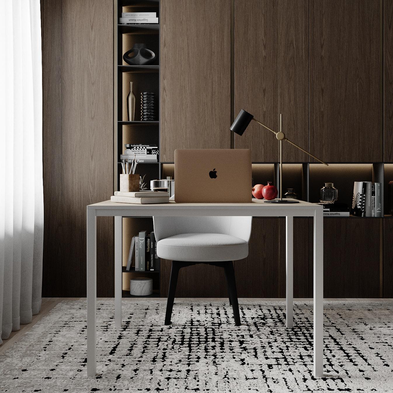 Стіл письмовий Art in Head Brevity Loft mid 900х750х670 мм Дуб сонома/Білий метал (521028908) - фото 3 Стіл письмовий Art in Head Brevity Loft mid 900х750х670 мм Дуб сонома/Білий метал (521028908) - фото 3