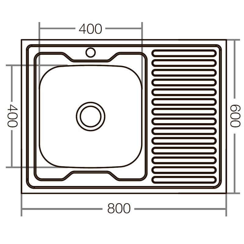 ᐉ  кухонная Zerix Z8060L-08-180MD Micro Decor с нержавейки .