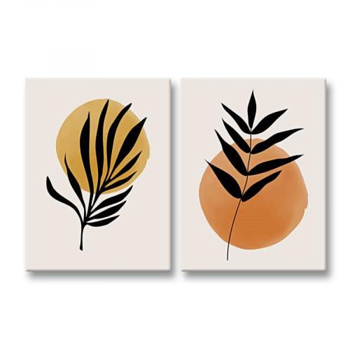 Модульная картина Leaf and Orange 153x100 см (MK21251)