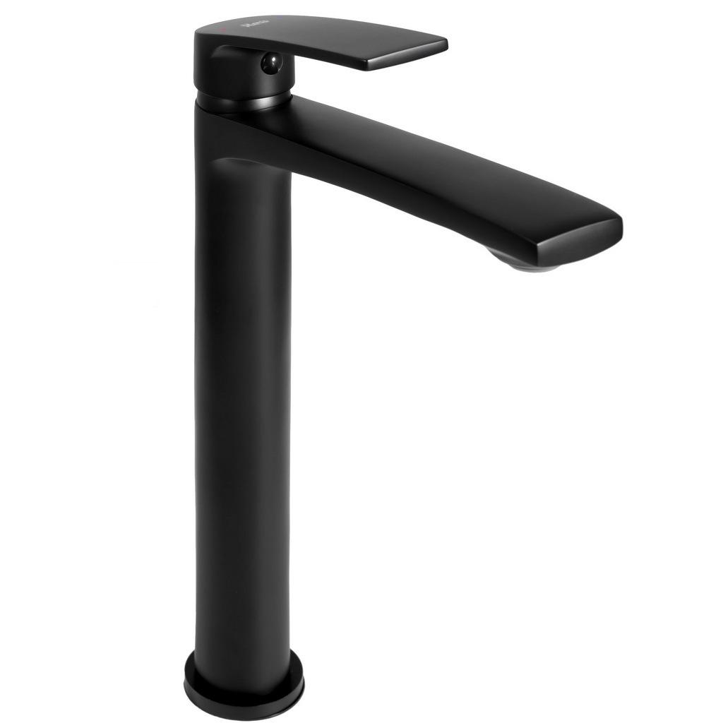 Смеситель для умывальника CUBO REA B9637 LUPPO reac-00000000452 высокий однорычажный Черный (165193)