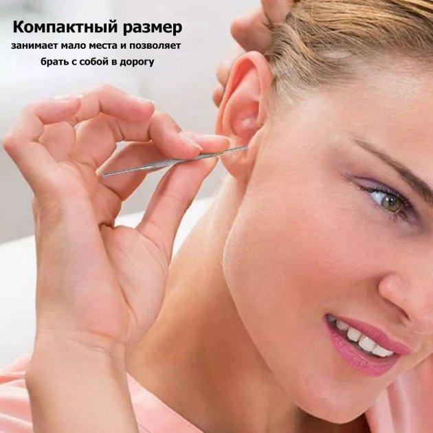 Набор инструментов для чистки ушей Good Idea Tool Set 6 пр. в футляре 11,7х10х3 см Черный (21154M) - фото 8