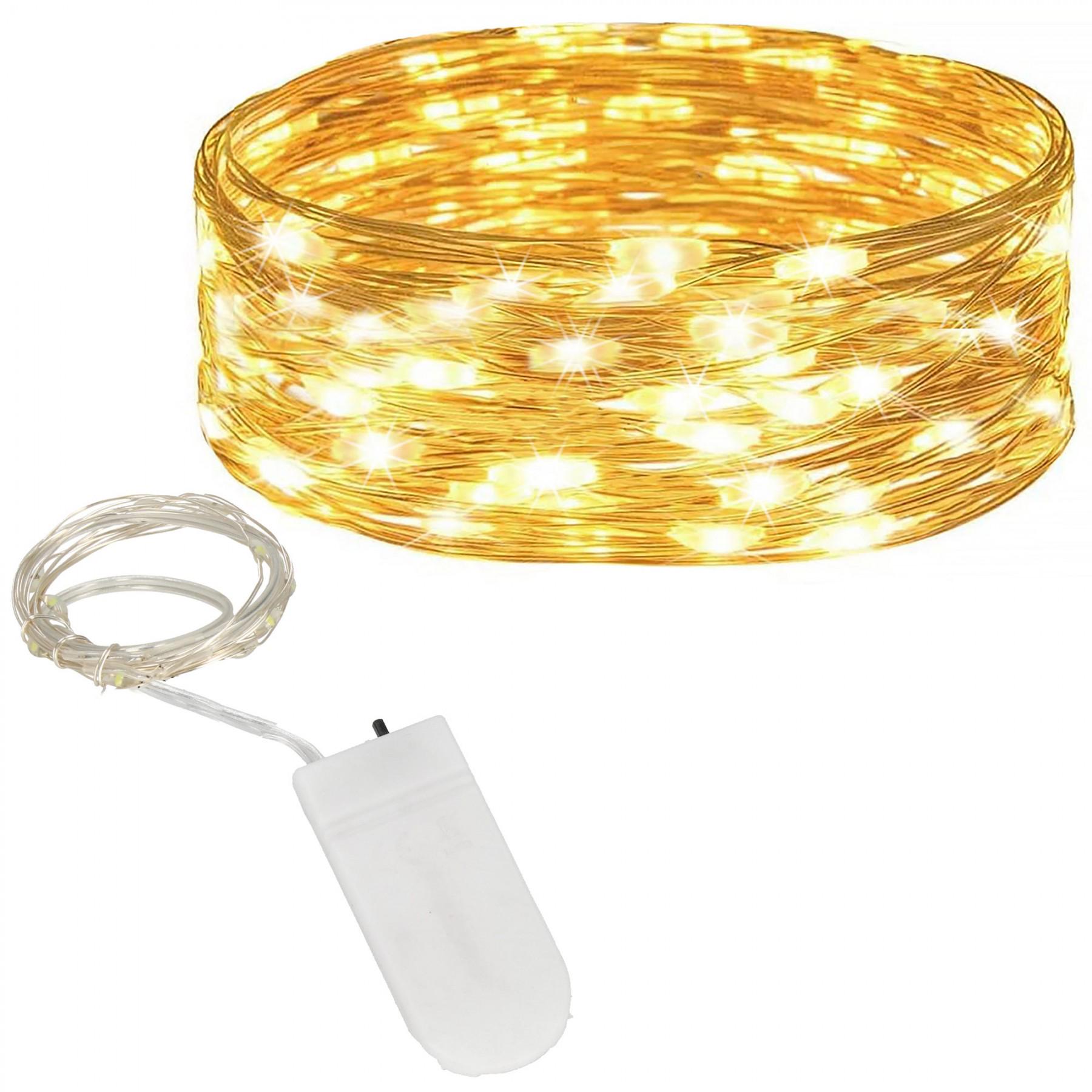 Гирлянда на батарейках Springos 1 м 10 LED CL4025 Warm White