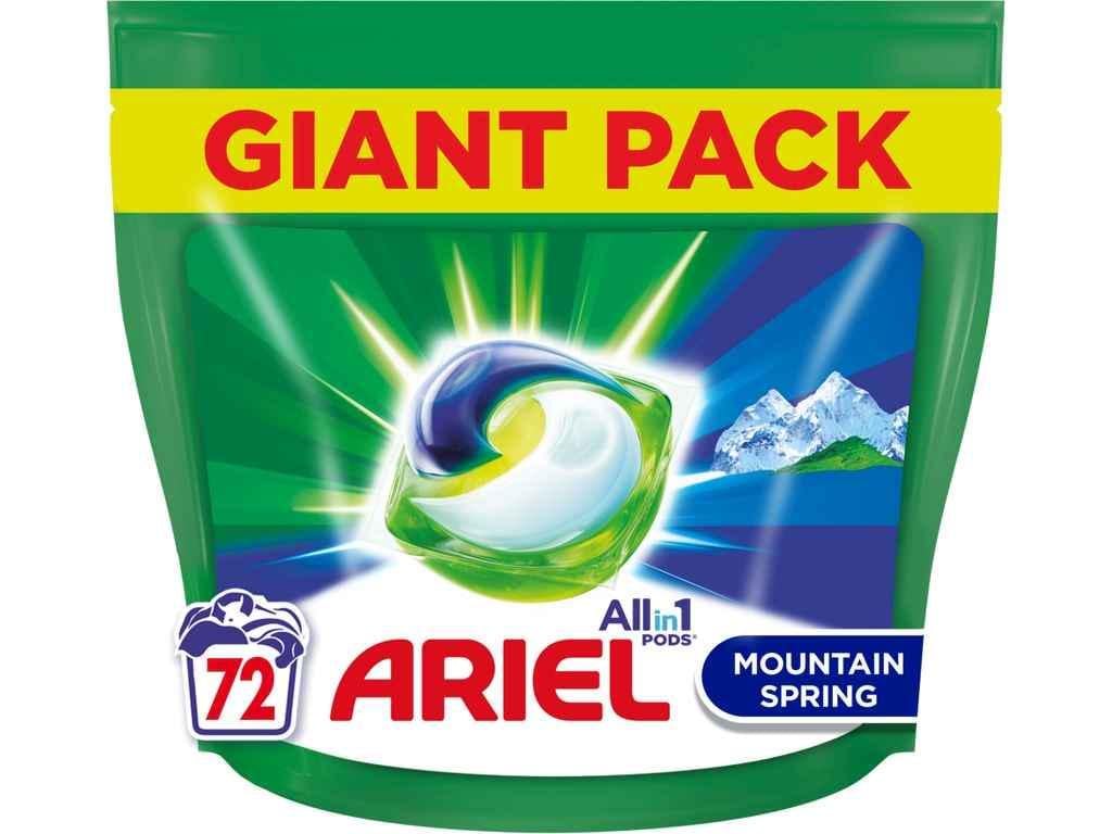 Капсулы для стирки Ariel Pods All-in-1 Горный источник для цветной ткани 72 шт. (960012)