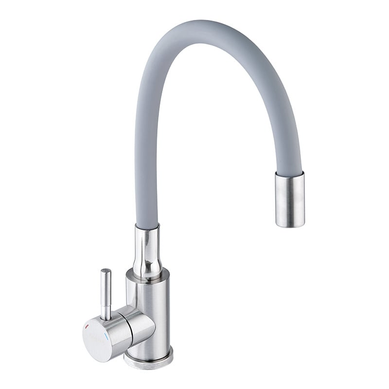 Смеситель для кухни ARMATA SUS-011 CH6184 с гибким изливом Серый (224665)