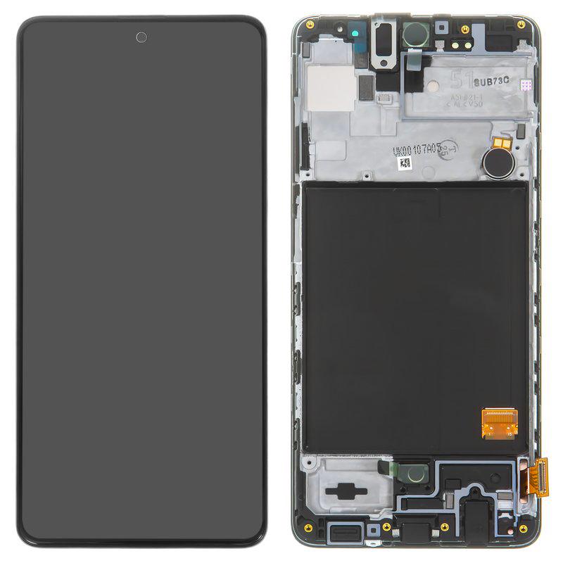 Дисплей для телефона Samsung A51 SM-A515 OLED with frame Black (5000939BF) - фото 2