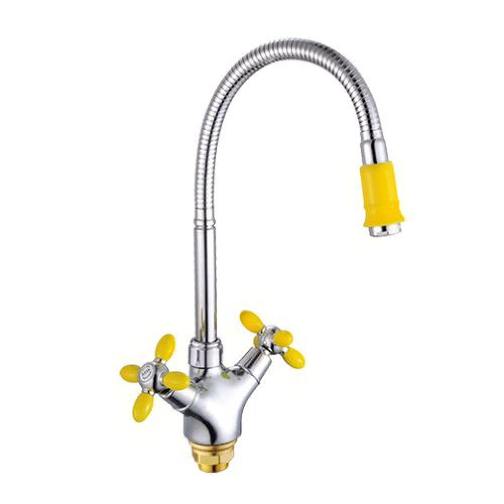 Смеситель для кухни Zerix Z5860-10 Желтый (21302)