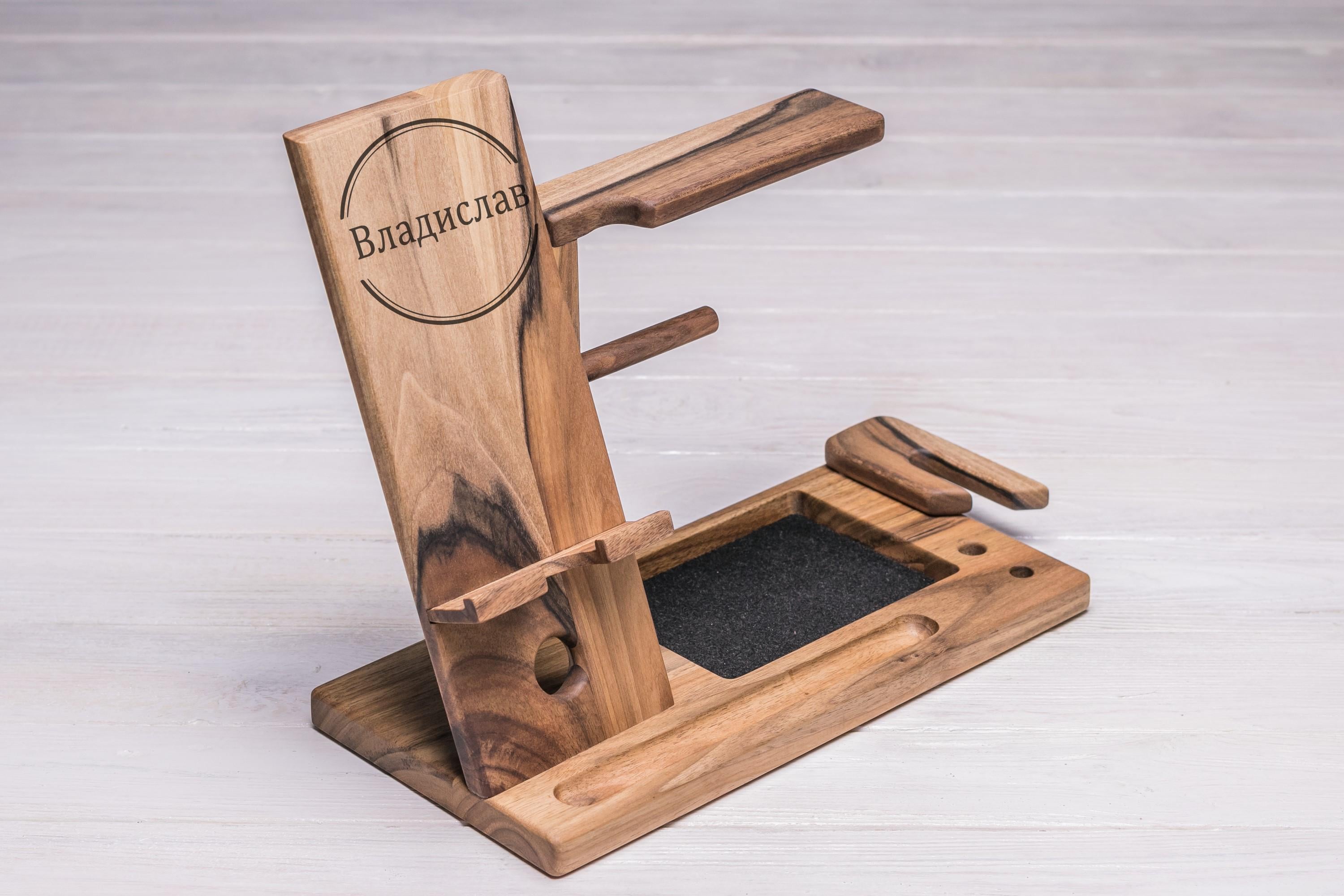 Органайзер EcoWalnut мужской настольный с гравированием (EW-6.1)