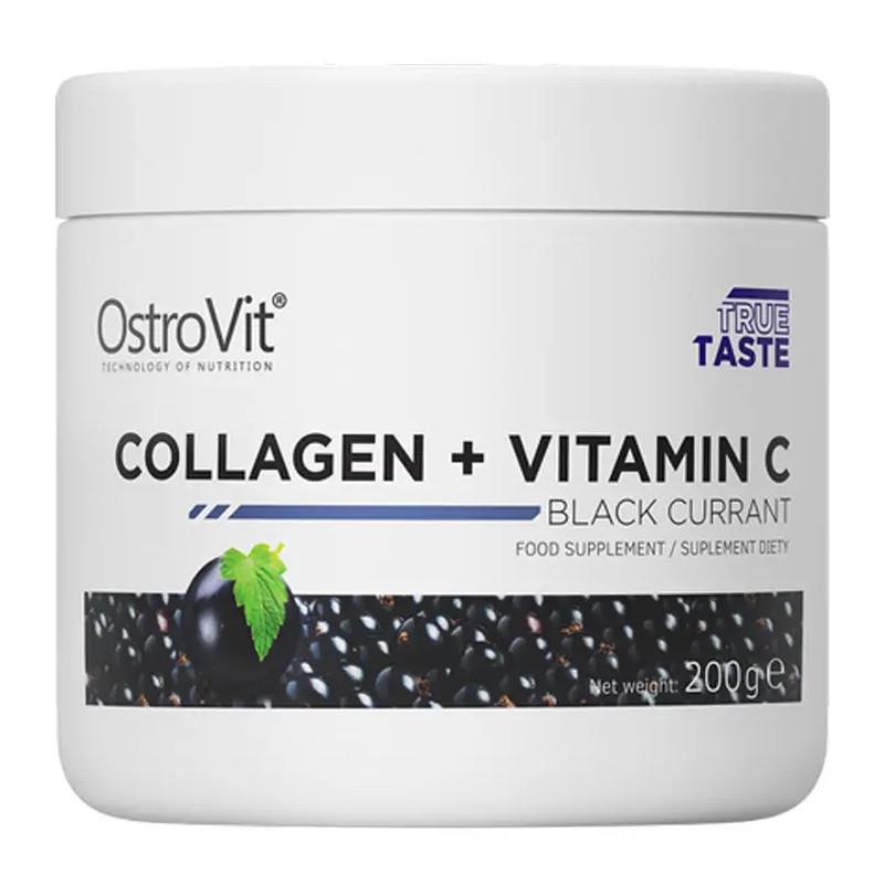 Колаген OstroVit Collagen + Vitamin C Чорна смородина 200 г (19238-01)