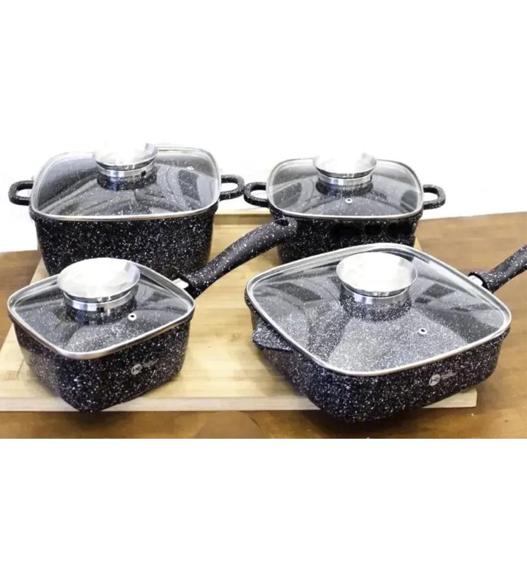 Набір посуду із гранітним покриттям Higher Kitchen НК-311 12 пр. Чорний (НК-31101) - фото 2 Набір посуду із гранітним покриттям Higher Kitchen НК-311 12 пр. Чорний (НК-31101) - фото 2