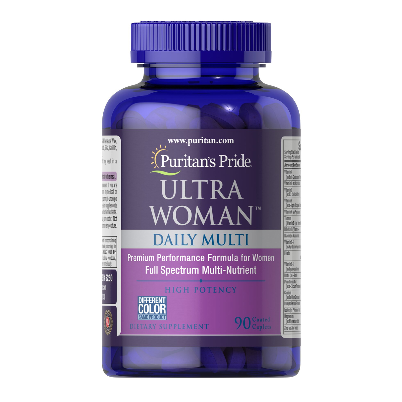 Мультивітаміни для жінок Puritan's Pride Ultra Woman Daily Multi 90 каплет (08825-01)