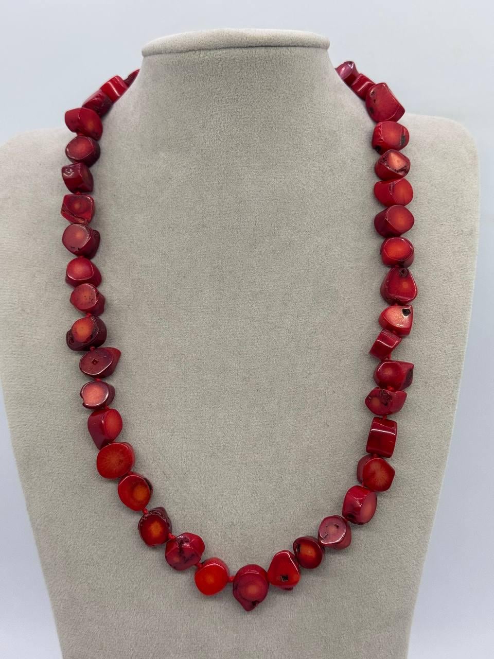 Бусы из коралла 45 см Красный (12660)