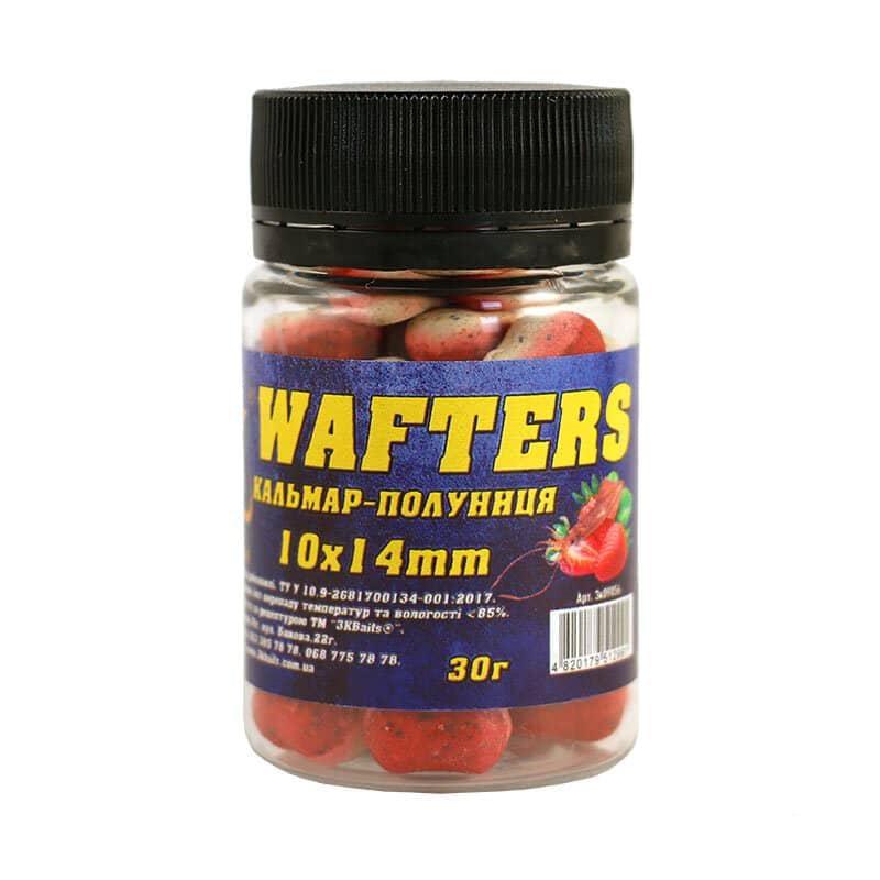 Бойл збалансований 3KBaits Wafters Кальмар-полуниця 10х14 мм 30 г (3KB1337)