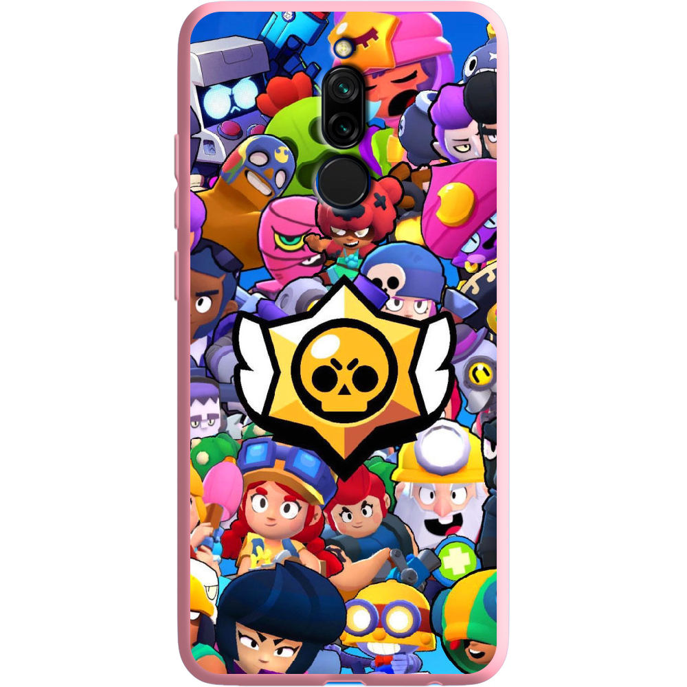 Чехол Boxface Xiaomi Redmi 8 Brawl Stars Розовый силикон (38411-up2389-38676)