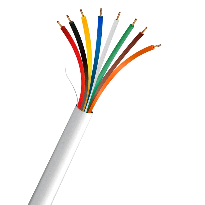 Кабель сигнальний Vector 8x0.22 Cu 8-жильний мідний для систем безпеки 100 м White (28746175)