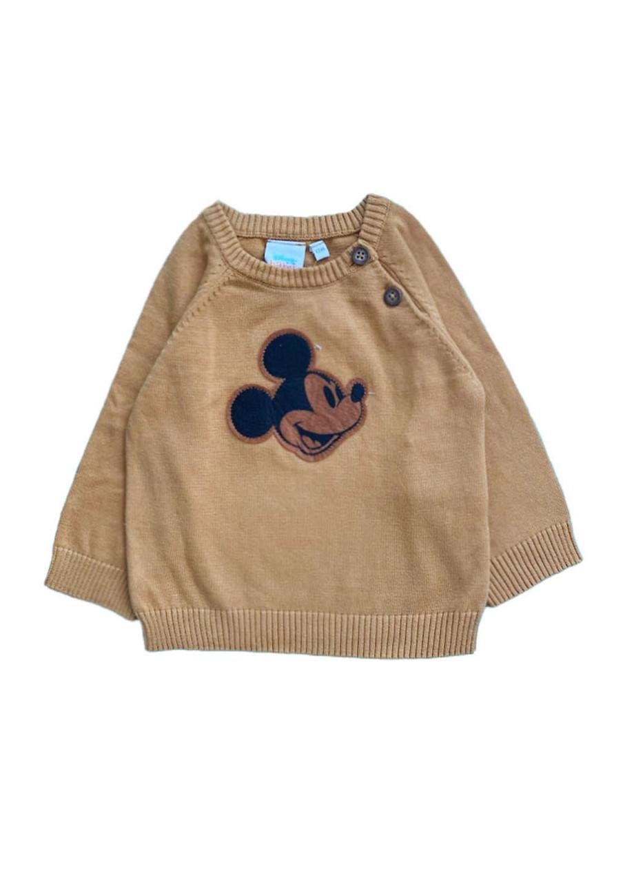 Свитер детский Disney демисезонный 9-12 мес. 74 см Горчичный (2081861020)