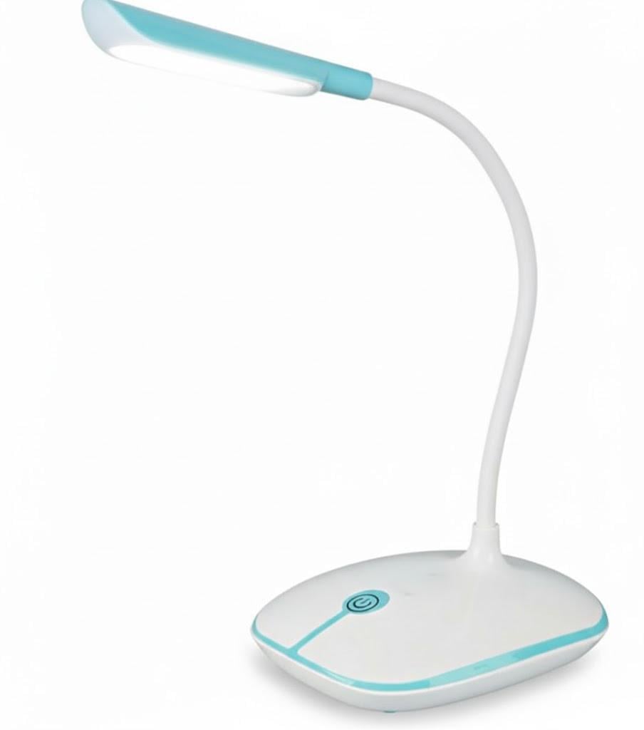 Настільна лампа JX 88O з акумулятором на гнучкій ніжці заряджання від USB Блакитний (2104618724) - фото 4