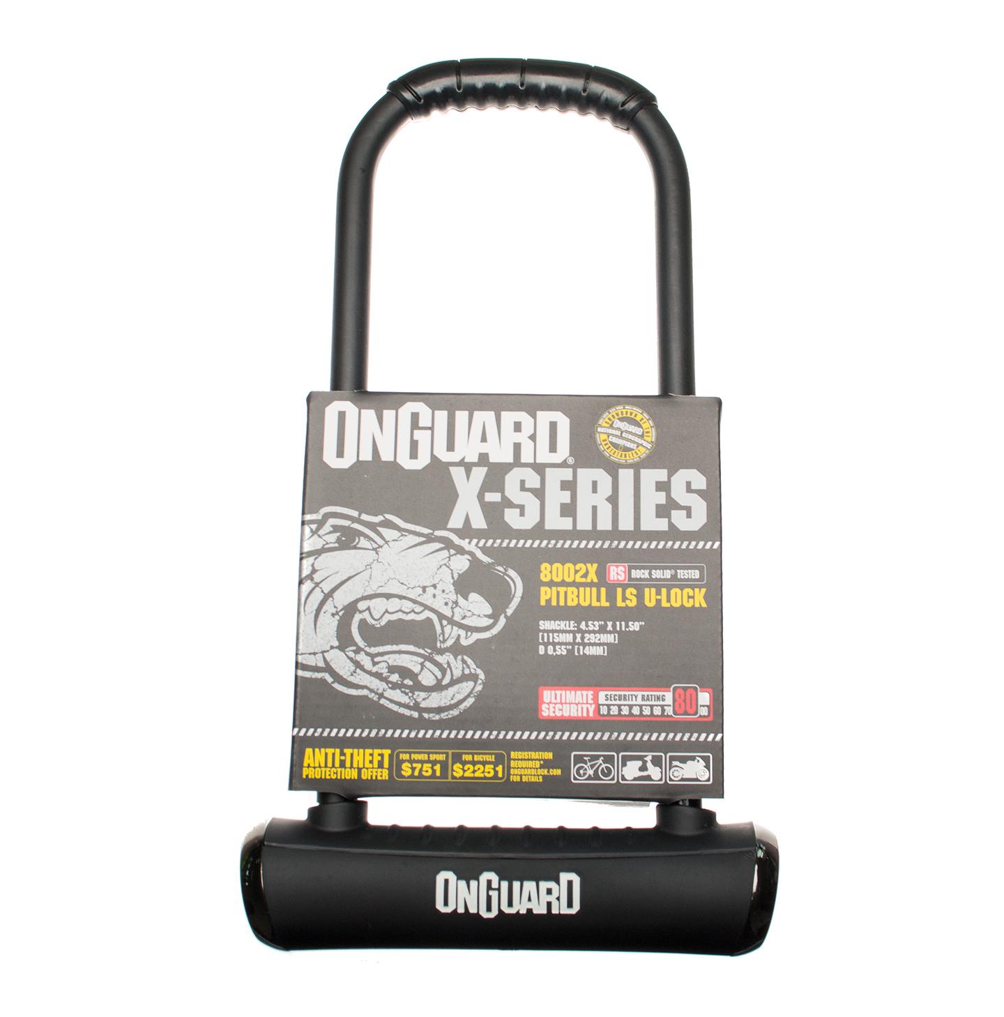 Велозамок Onguard U-lock 8002X Pitbull LS 115x292 Чорний - фото 3