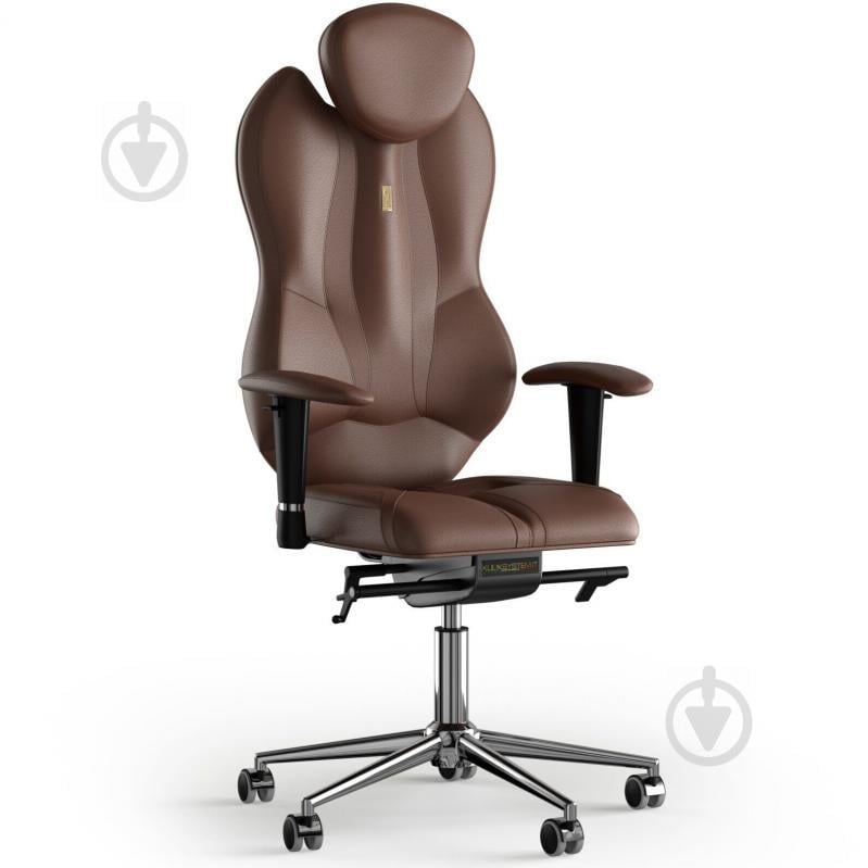 Кресло KULIK SYSTEM GRAND Кожа с подголовником без строчки Виски (4-901-BS-MC-0106)