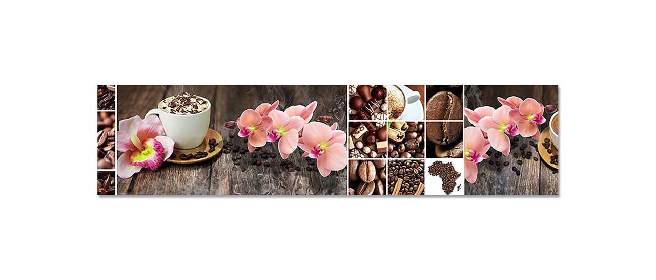 Наклейка виниловая на кухню Zatarga Орхидеи и Сладости 02 600х2500 мм (1304776386)