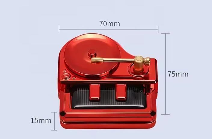 Ароматизатор для авто Виниловый проигрыватель от солнечного света 3 сменных картриджей Красный (НР051118) - фото 4