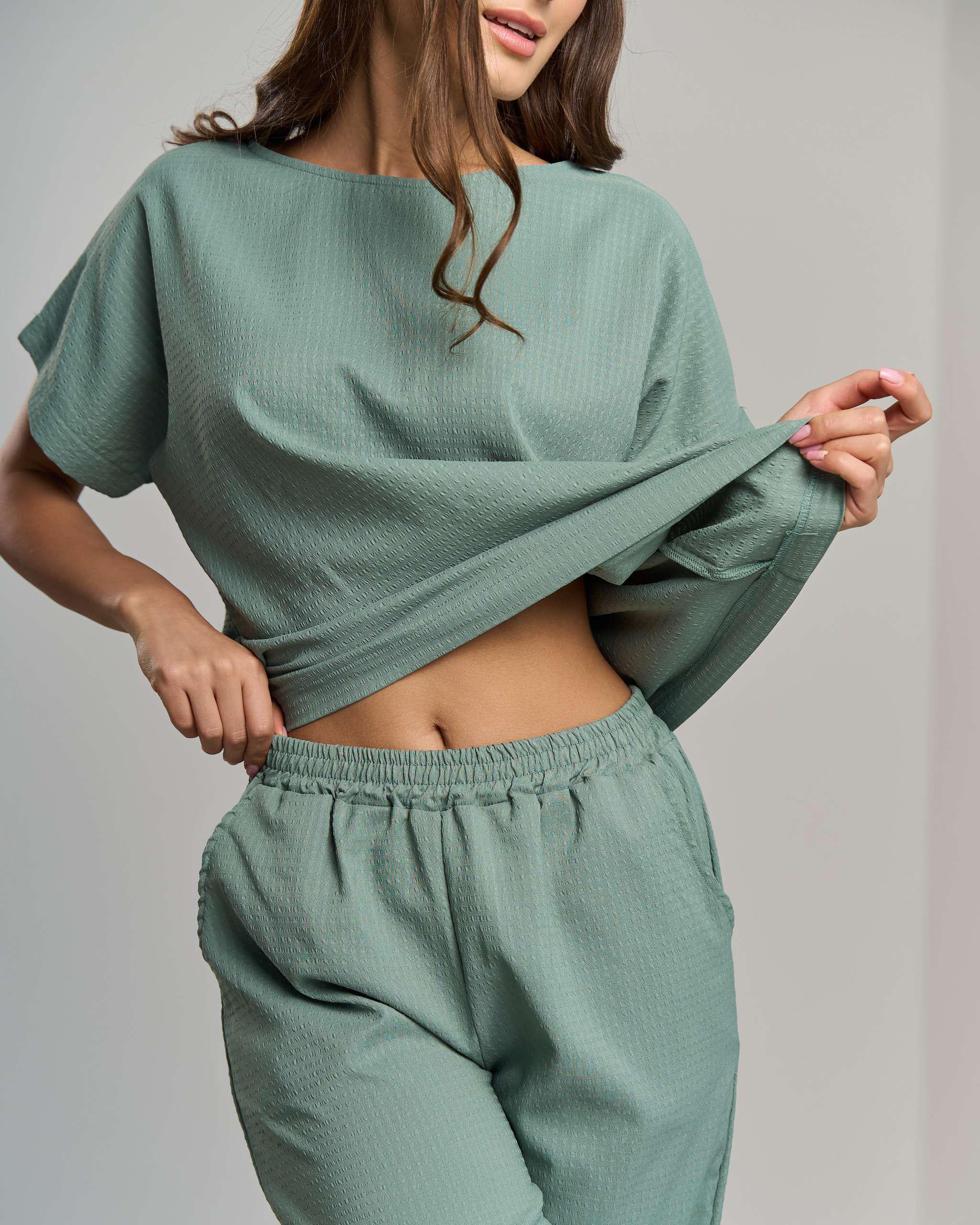 Пижама женская с брюками S (92204) - фото 4 Пижама женская с брюками S (92204) - фото 4