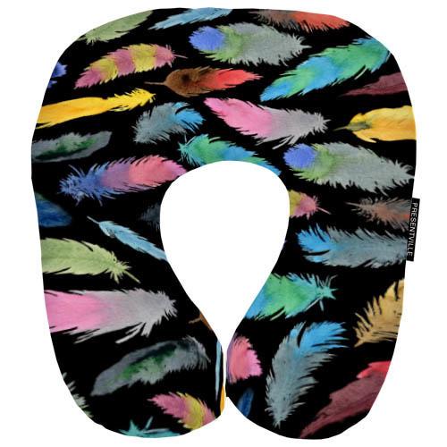 Подушка дорожная Presentville Разноцветные перья (DOP_TFL010) Подушка дорожная Presentville Разноцветные перья (DOP_TFL010)