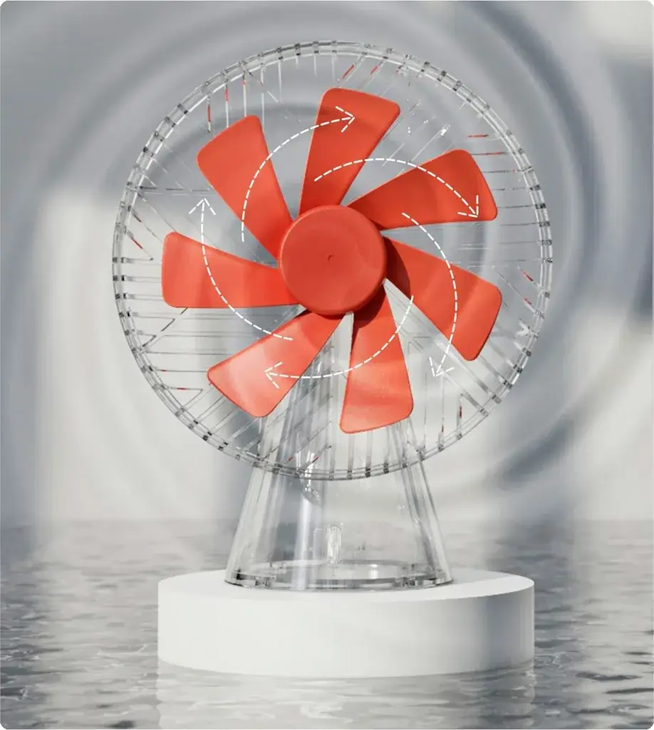 Вентилятор портативный Sothing Forest Desktop Fan DSHJ-S-1907 Red - фото 5