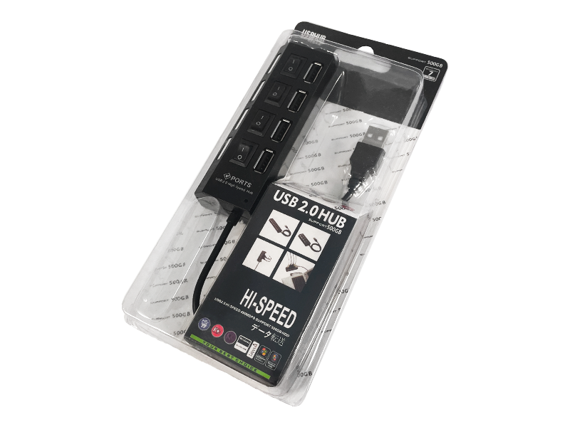 USB-хаб на 4 порта USB 2.0 с выключателями и подсветкой (65882789)