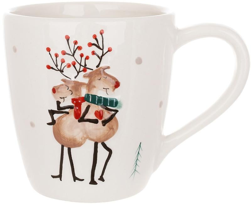 Кружка керамическая Влюбленные олени 450 мл Белый (BD-834-411) - фото 1