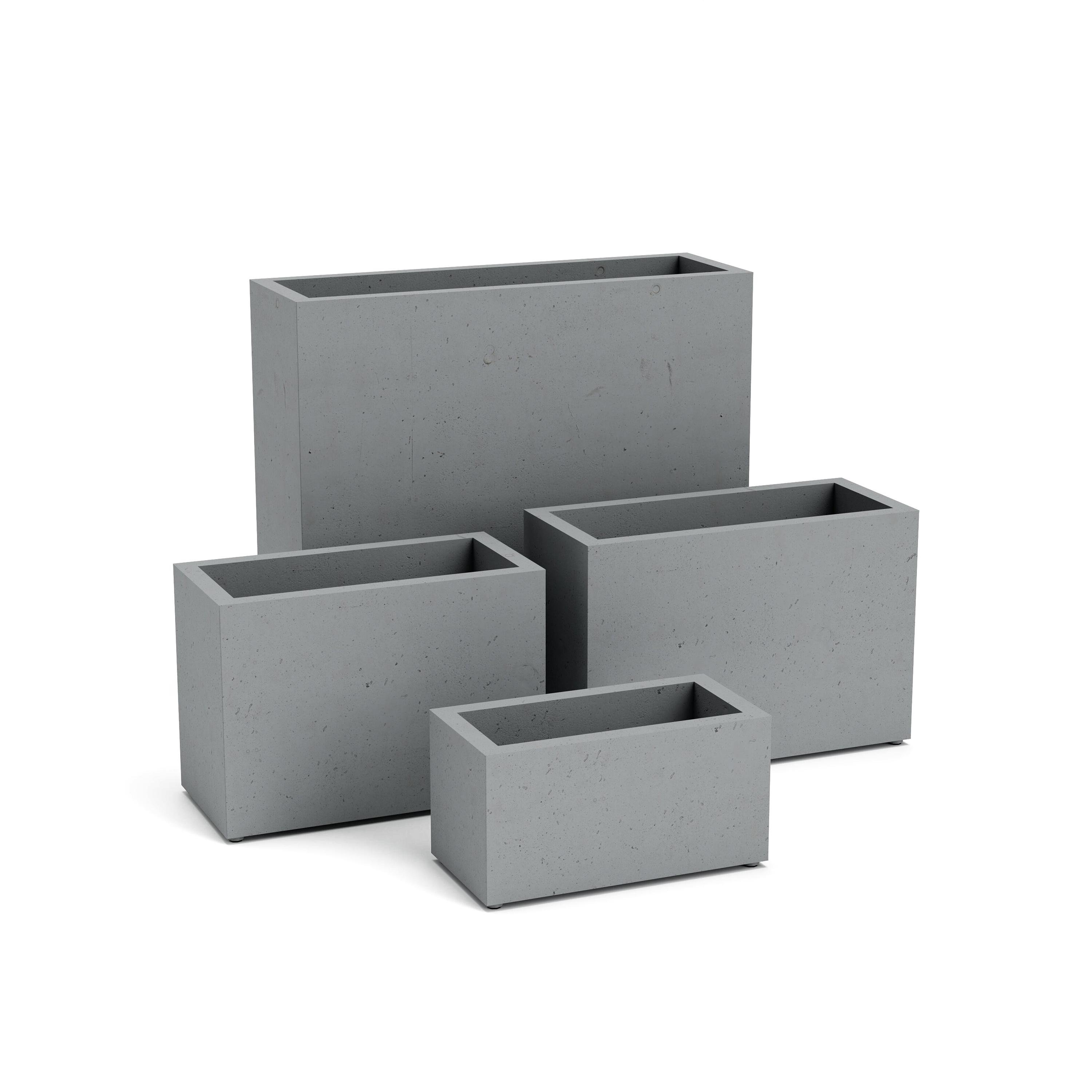 Горщик бетонний Міцно Плаза M 700х350х490 мм Сірий (10374) - фото 3 Горщик бетонний Міцно Плаза M 700х350х490 мм Сірий (10374) - фото 3