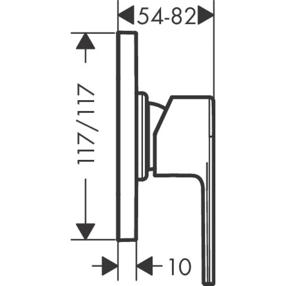 Зовнішня частина змішувача Hansgrohe Vernis Shape 71658670 Чорний (145043) - фото 2