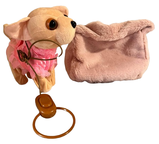 Интерактивная собачка Чихуахуа Кикки на поводке в сумочке махает хвостиком и поет песню (586) Интерактивная собачка Чихуахуа Кикки на поводке в сумочке махает хвостиком и поет песню (586)