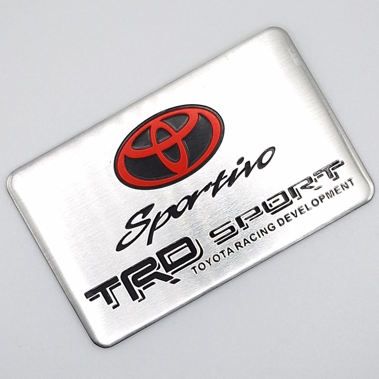 Эмблема алюминиевая TRD Sport Sportivo Toyota 8х5 см (2266412101)