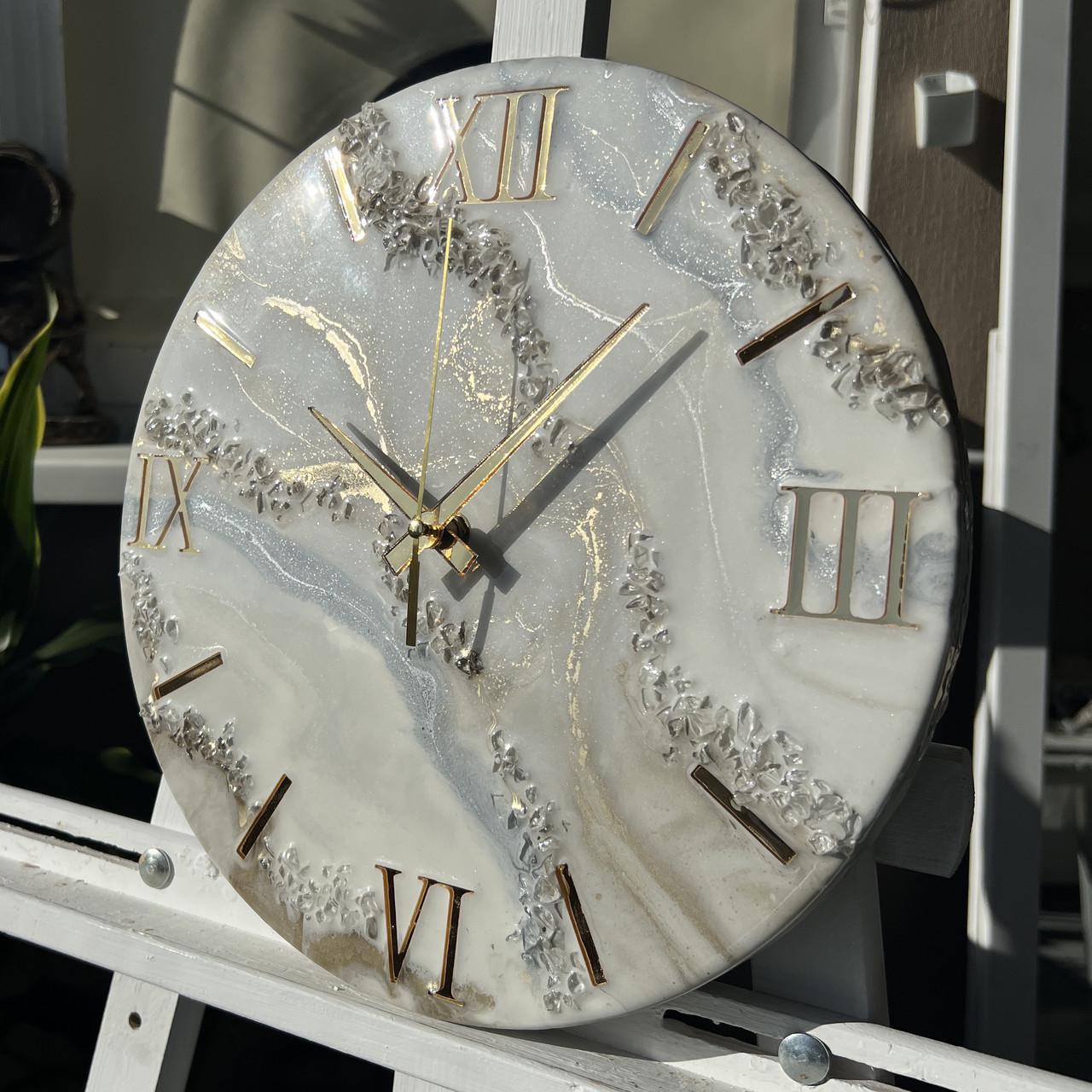 Часы настенные круглые EPOXY M199 из эпоксидной смолы 60x60 см