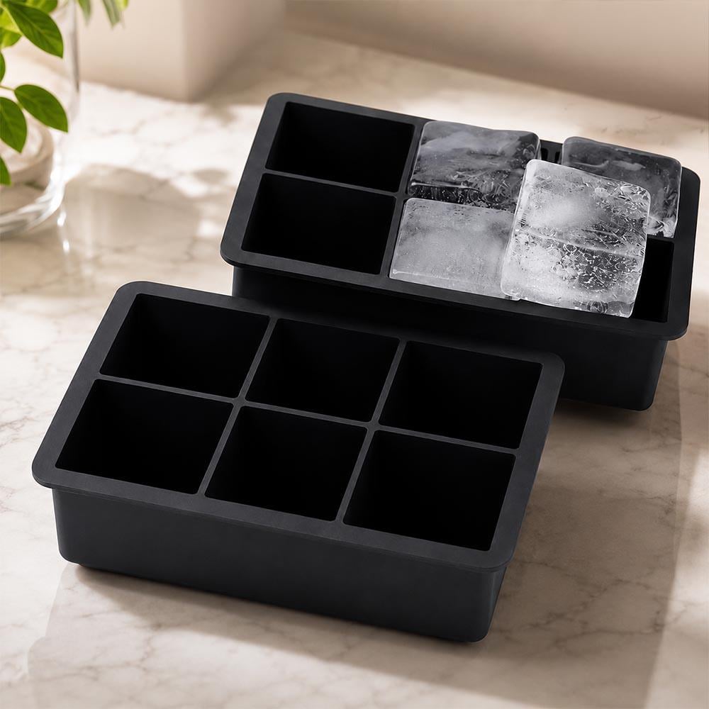 Форма для льда силиконовая 16,5x11,2x5 см 6 кубиков 2 шт. Черный (0151-0121)