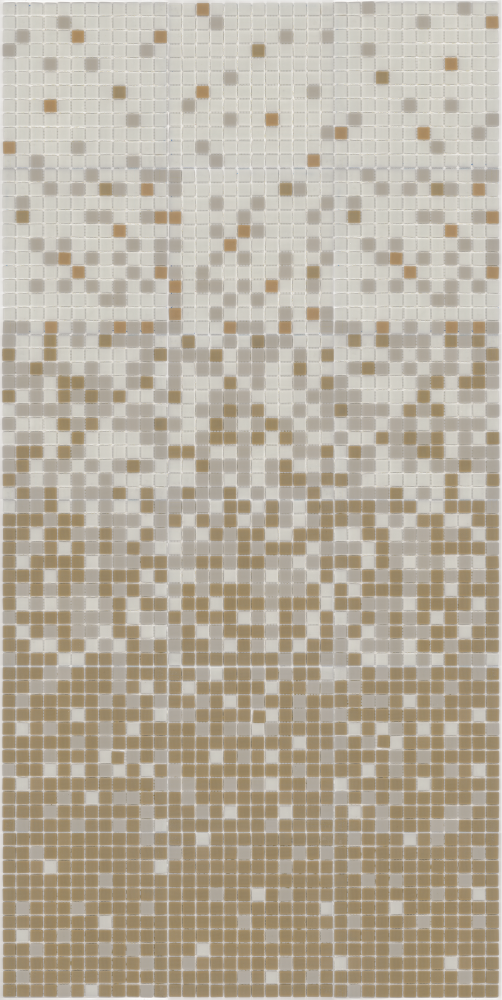 Мозаїка скляна AquaMo MX25-1-01-19-20 розтяжка градієнт 1912x317x4 мм в спа басейн хамам Бежево-білий (004109)