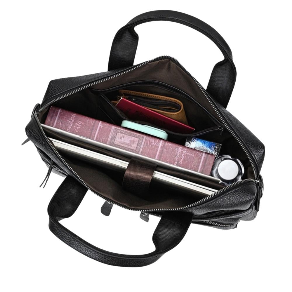 Портфель чоловічий Lorian з відділенням для ноутбука та зовнішніми карманами Чорний (LR 259006-black-PW) - фото 6