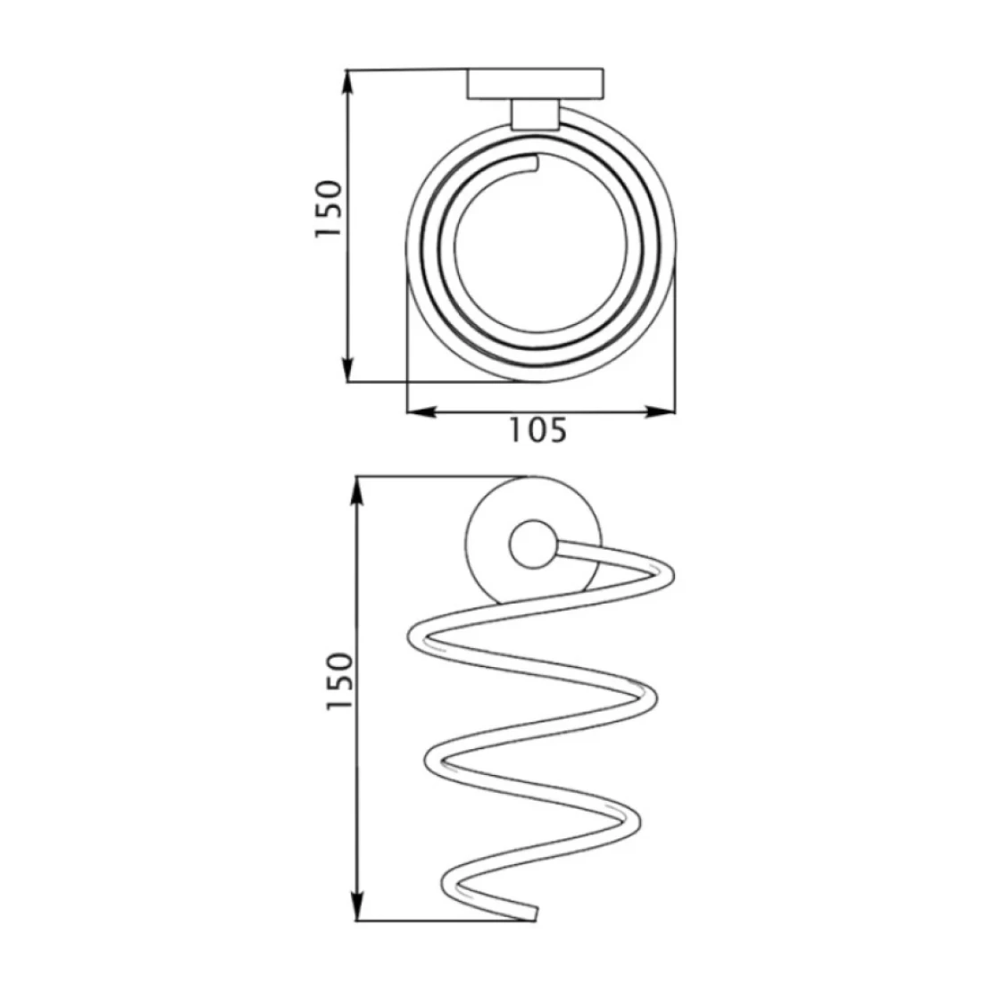 Держатель фена Kroner KRM Elbe ACC2928 настенный (CV022901) - фото 2