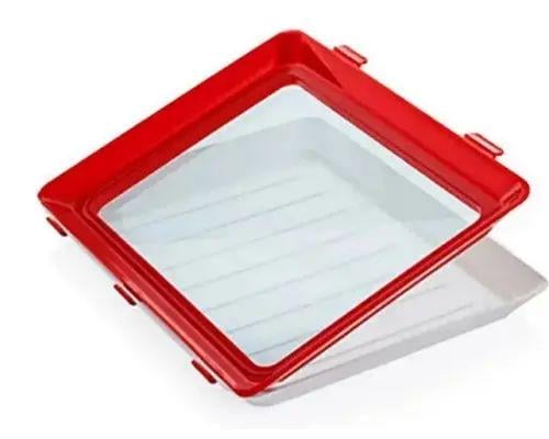 Плоский лоток Clever Tray 31х24х4 см пластиковый Красный/Белый (opt-13293)