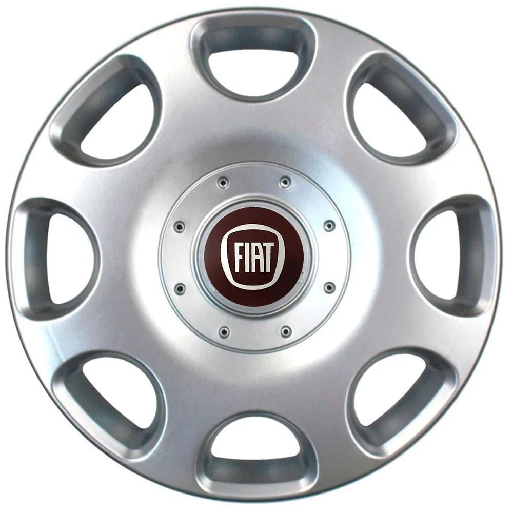 Колпаки SJS 208 с логотипом Fiat 4 шт. R14 Серебряный (2654556624)