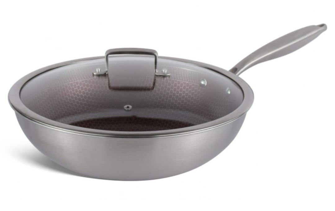 Сковорода-вок с крышкой Edenberg EB-14108 и антипригарным покрытием 28x8,5 см