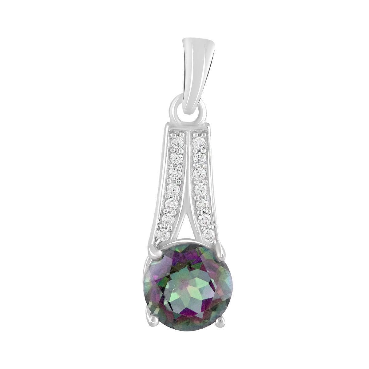 Подвеска серебряная с мистическим топазом