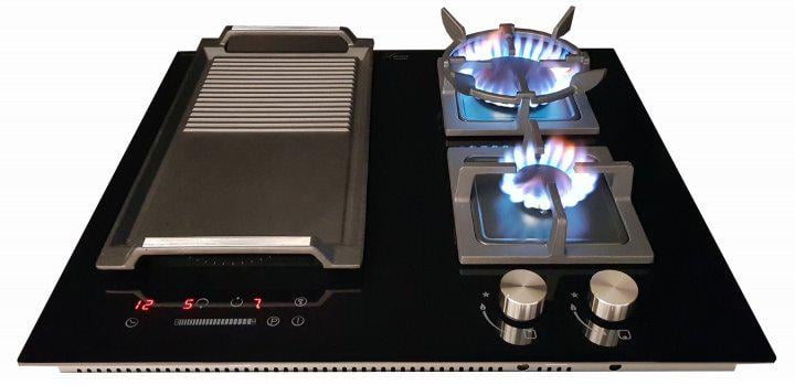 Варочная поверхность индукционно-газовая комбинированная Luxor GI 67 DL Booster + круглая подставка Wog - фото 5