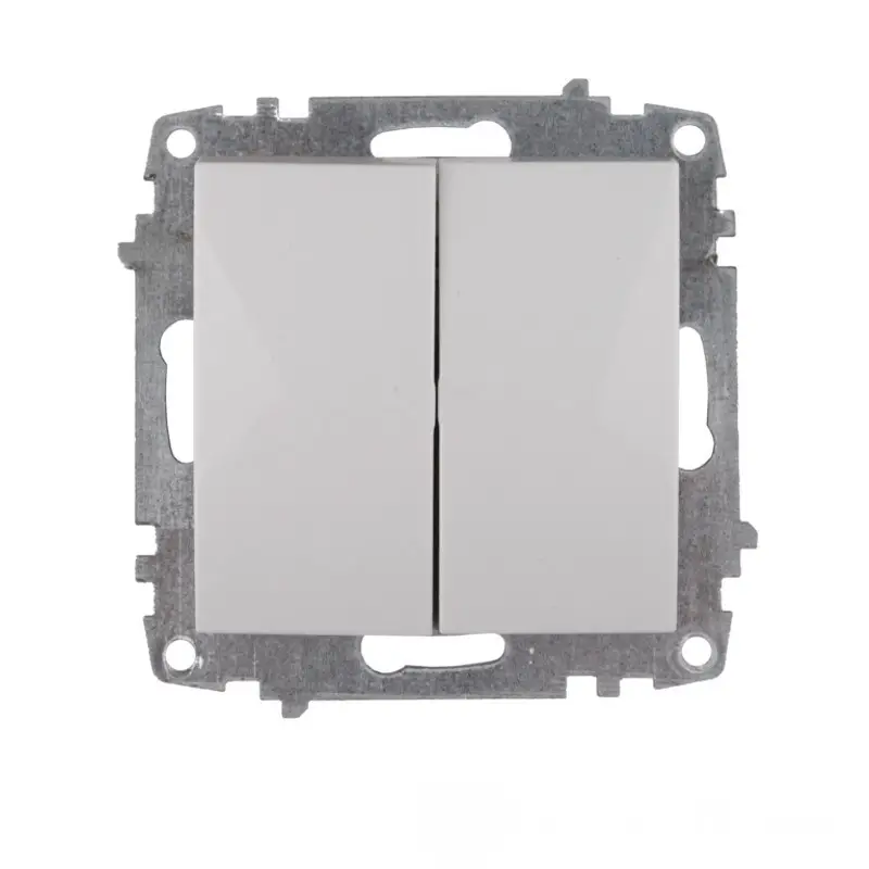 Механизм выключателя двойного ElectroHouse Enzo Белый (EH-2122)