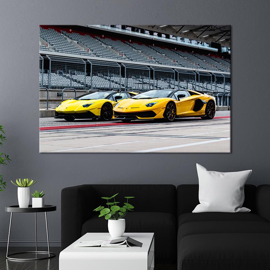 Картина Автомобиль Машины Lamborghini Aventador 80x54 см (A1218-1)